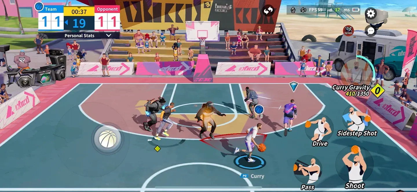 Full player control on court