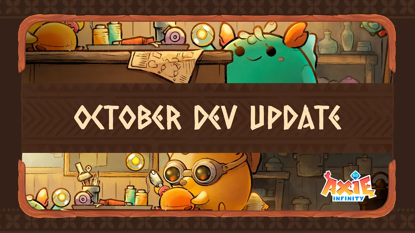 Update Oktober Axie Infinity: Origins, Season 5, Project T, & Lainnya image
