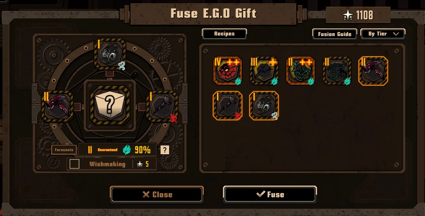 การเลือก E.G.O Gift เริ่มต้น
