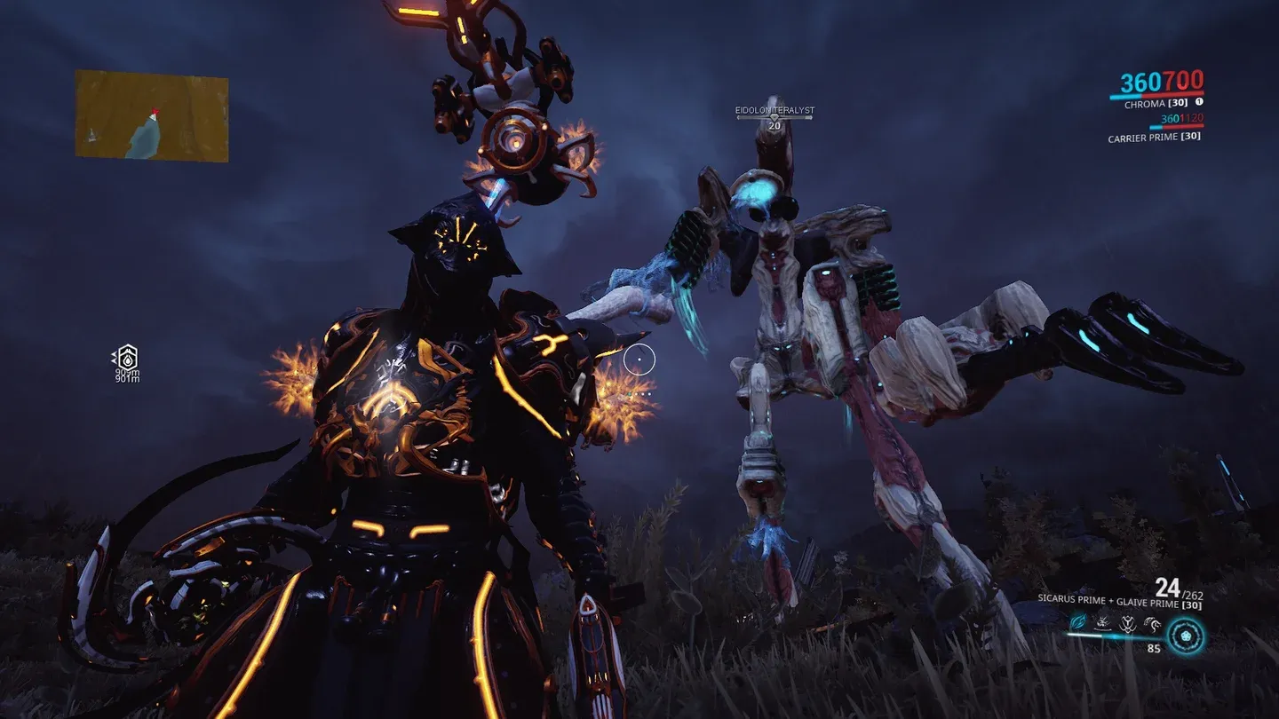 Breaking Eidolon shields with Amp