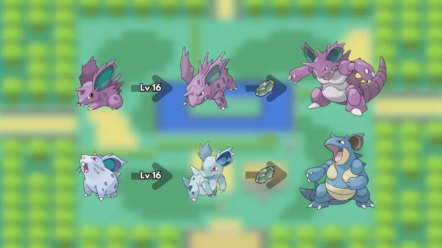 Nidoran level 16 evolution