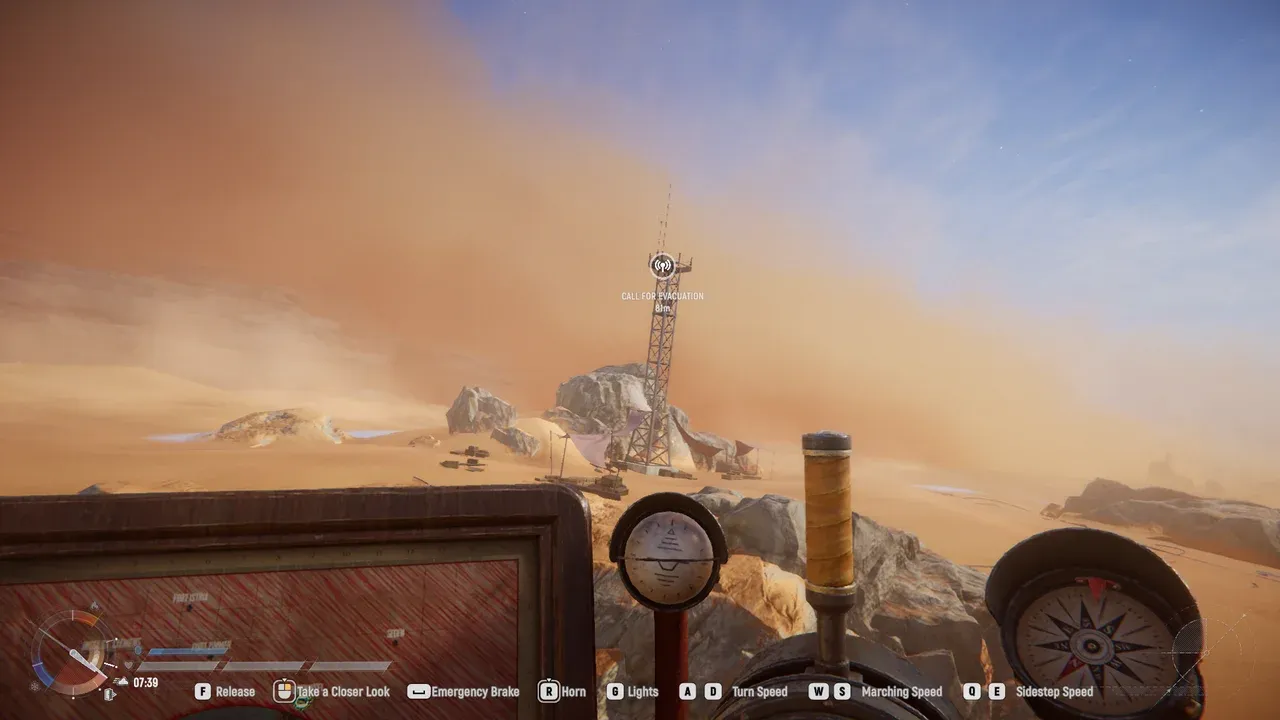 Extraction tower HUD marker