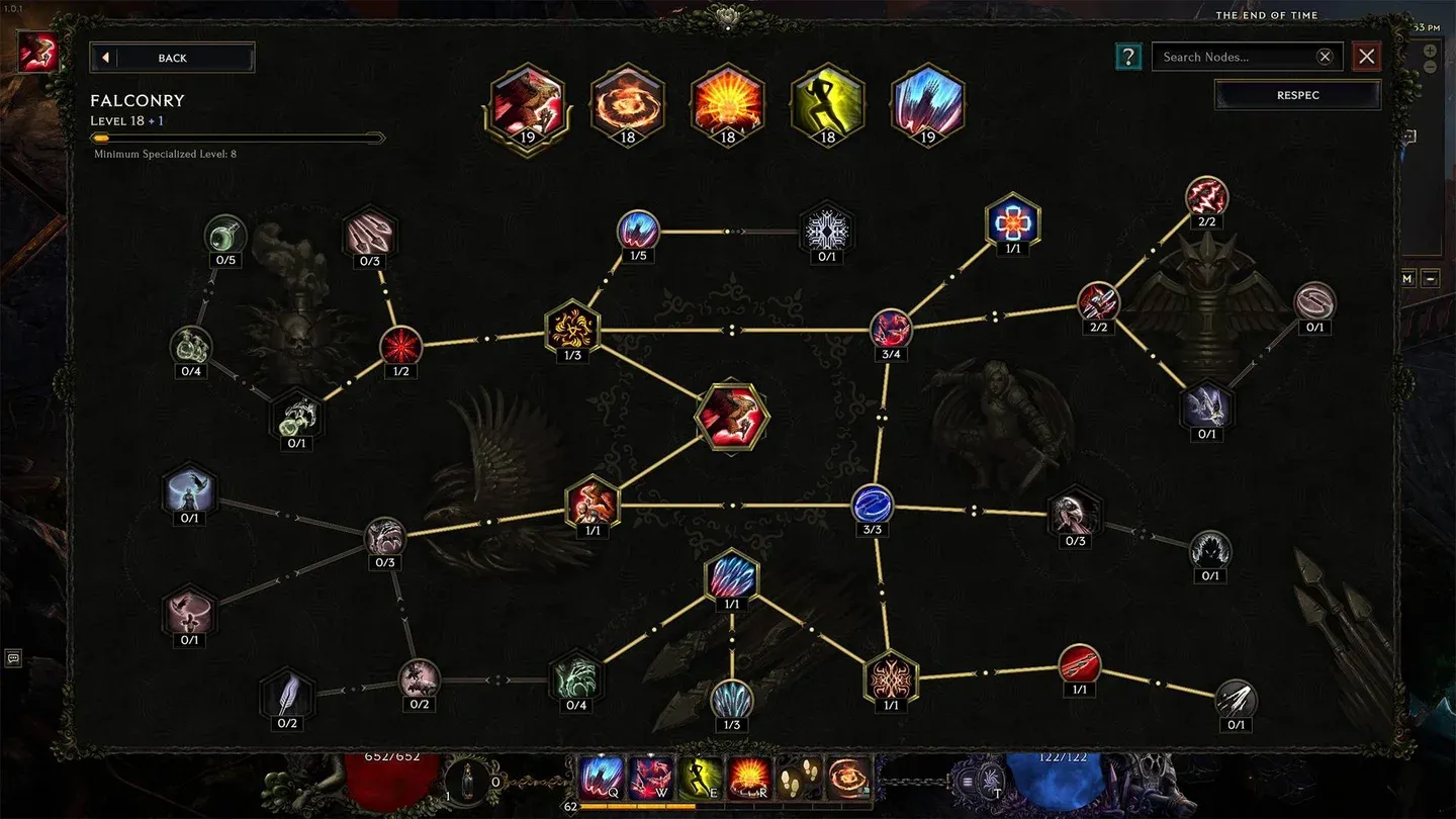 Falconer passive tree layout