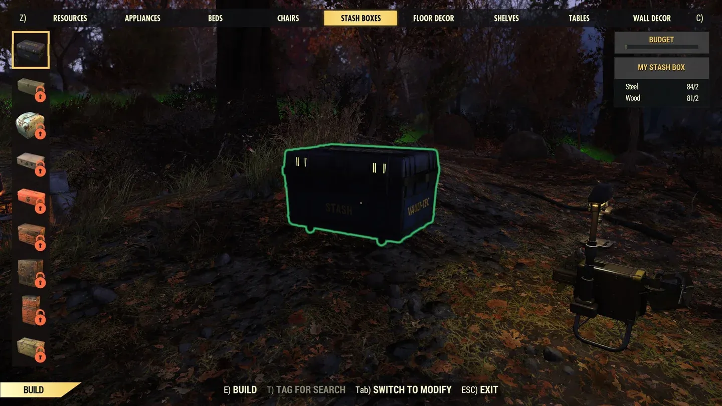 CAMP crafting bench setup