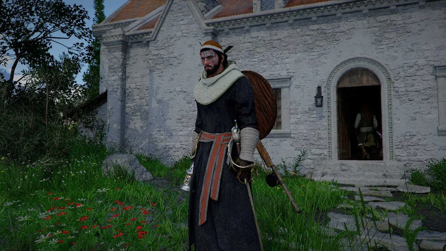 Full priest outfit equipped