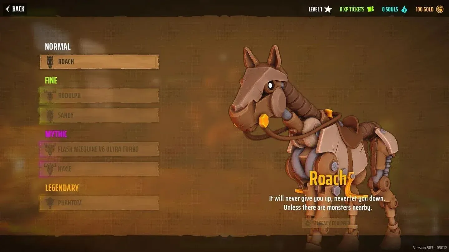 Fine tier mounts cost 1,500 Gold each
