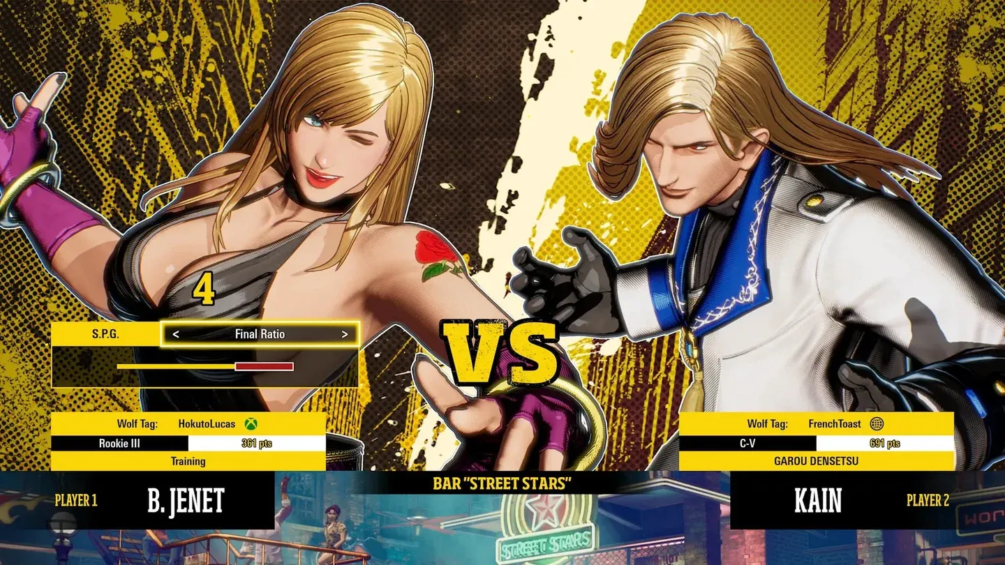 Challenge mode character select