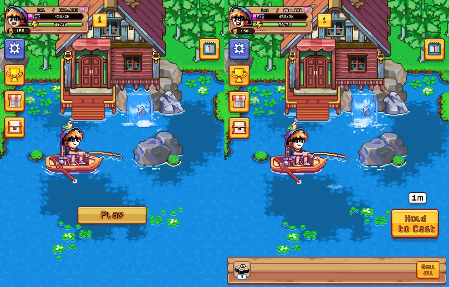 Fishing Frenzy loadout screen