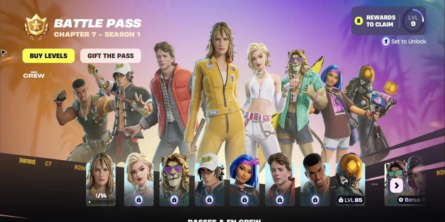 Paliers du passe de combat Chapitre 7 S2