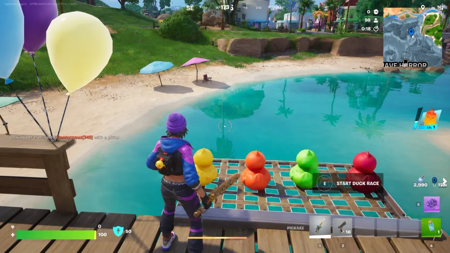Duck race bridge at Heatwave Harbor