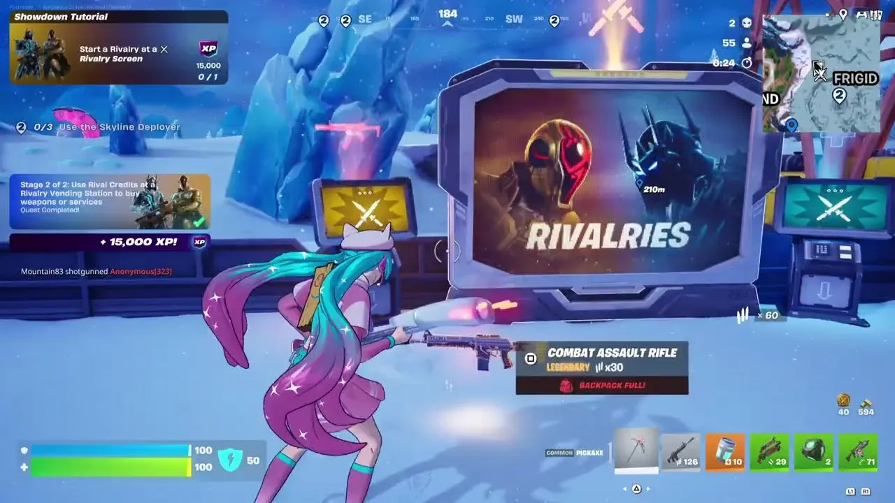 Rivalry Weapon Machine rewards