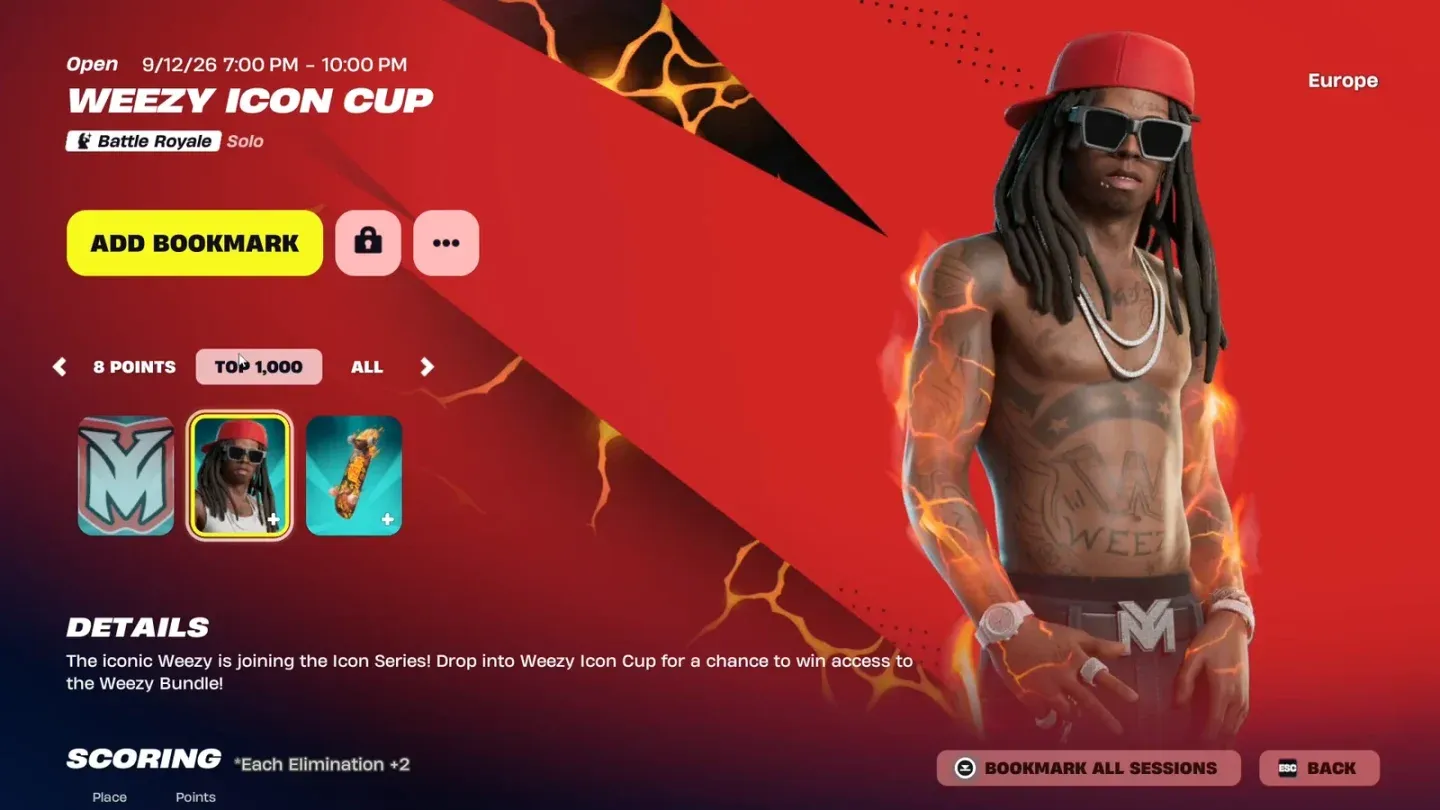 Find both cups on the Compete tab