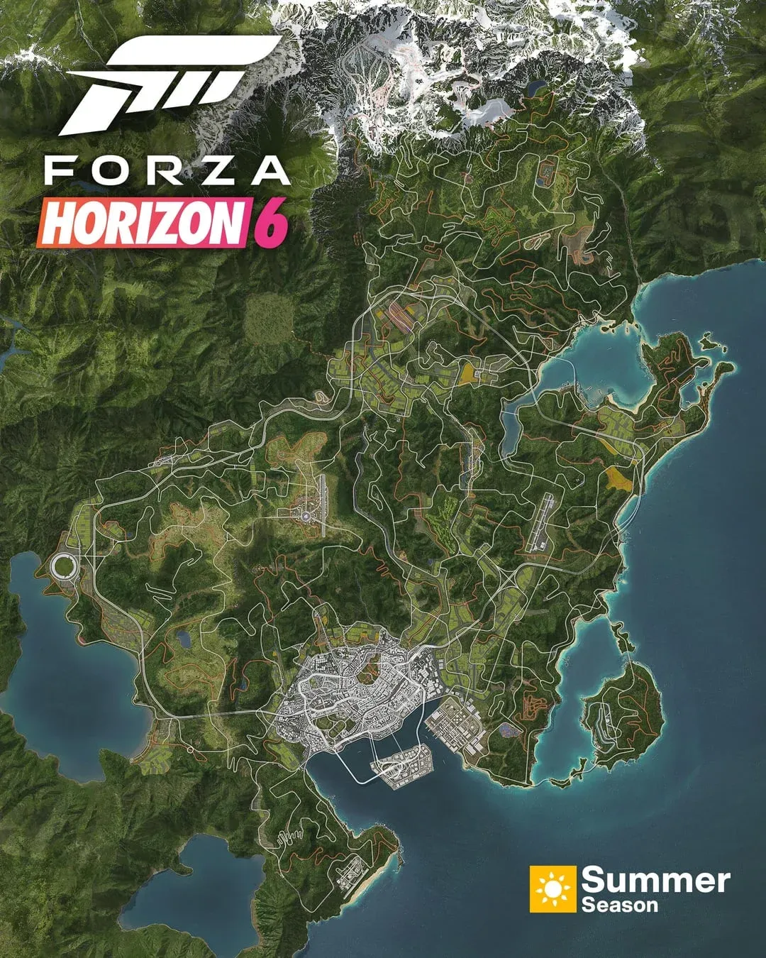Tokyo map in winter season