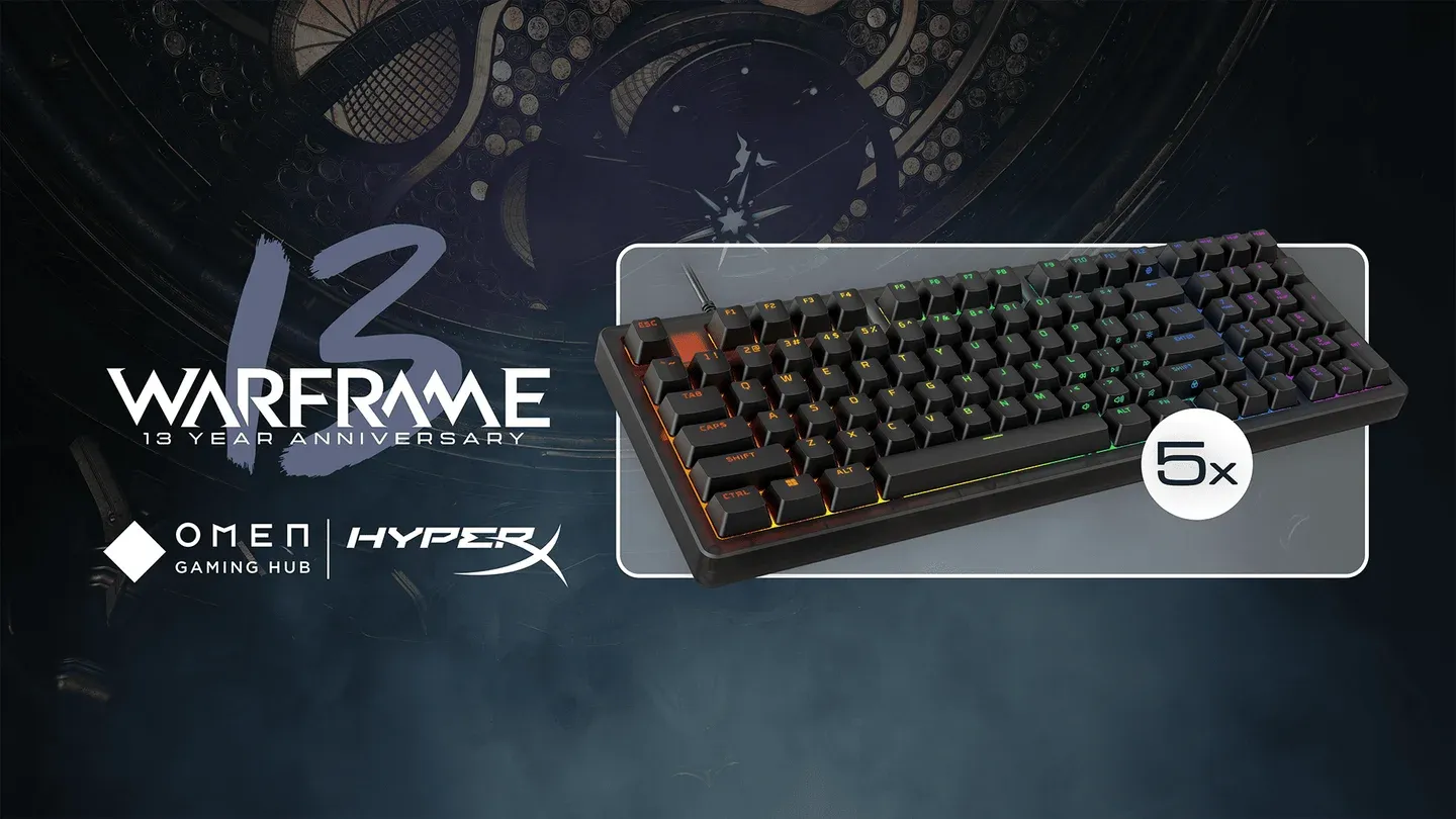HyperX x Warframe giveaway keyboard