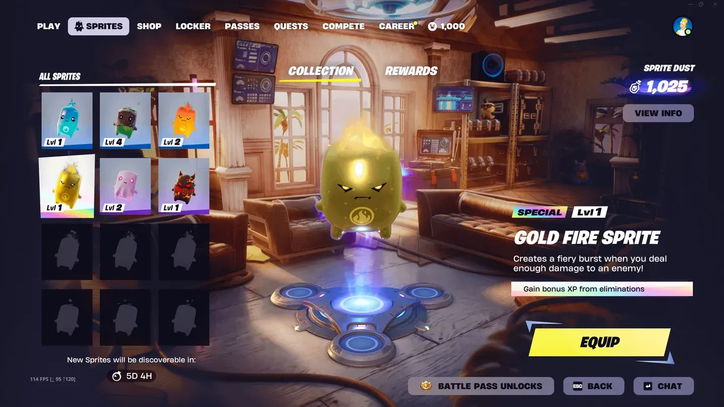 Sprite Chest Gold drop odds