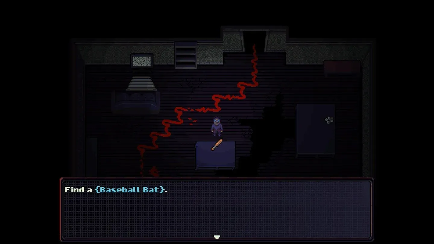 A pixel art horror encounter in Look Outside
