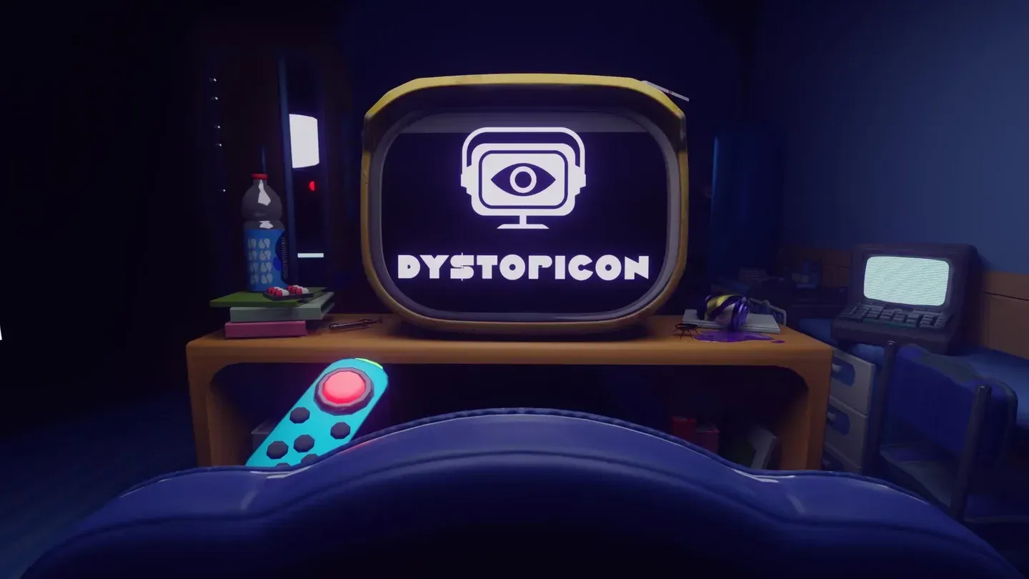 Dystopicon turns watching TV into a job in a dystopian life sim where players manage survival, citizen ratings, and choices that can lead to 14 different endings. 