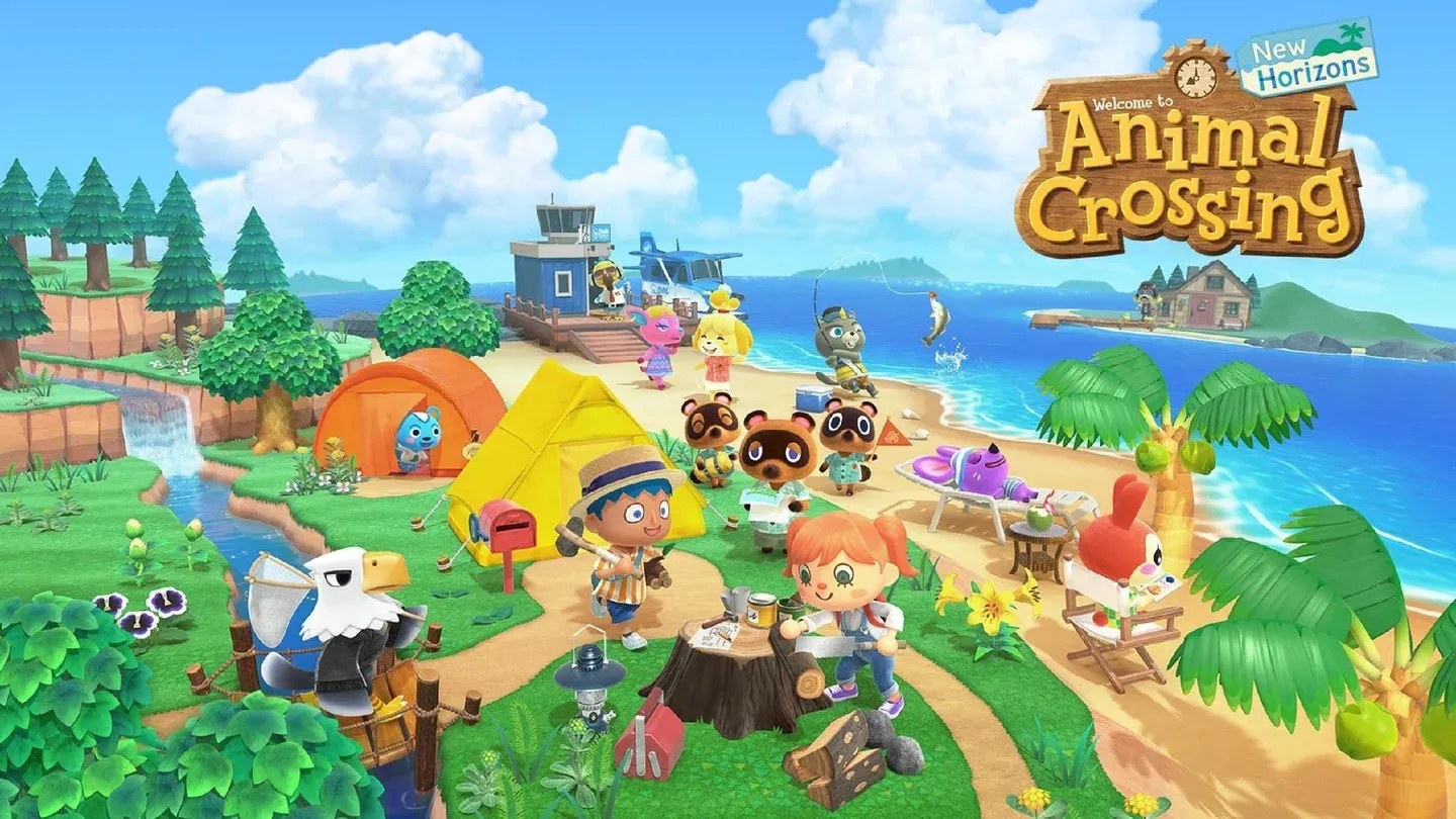 Island residents in Animal Crossing New Horizons official artwork