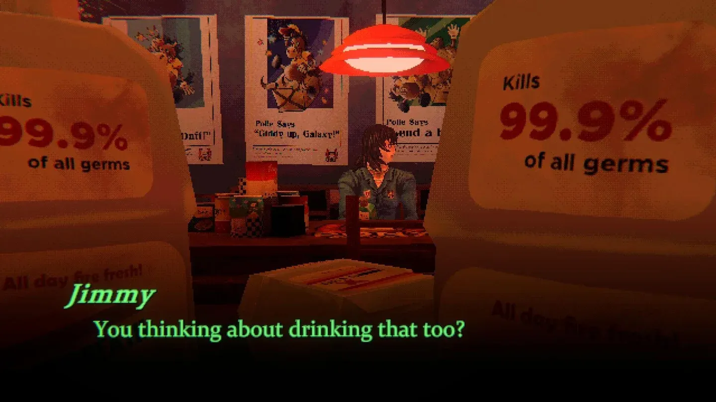 A conversation aboard the ship in Mouthwashing