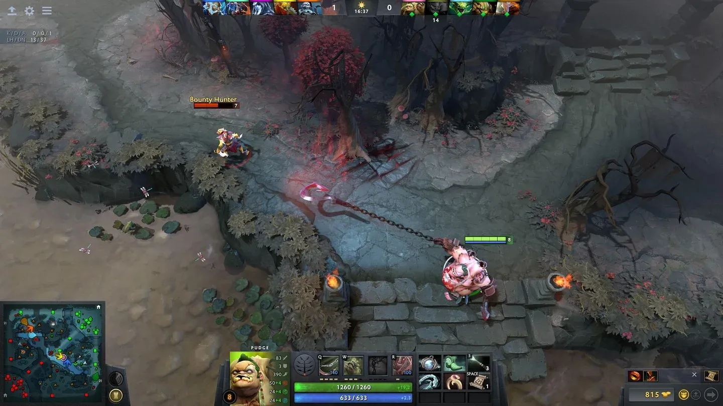 Heroes fighting on the battlefield in Dota 2