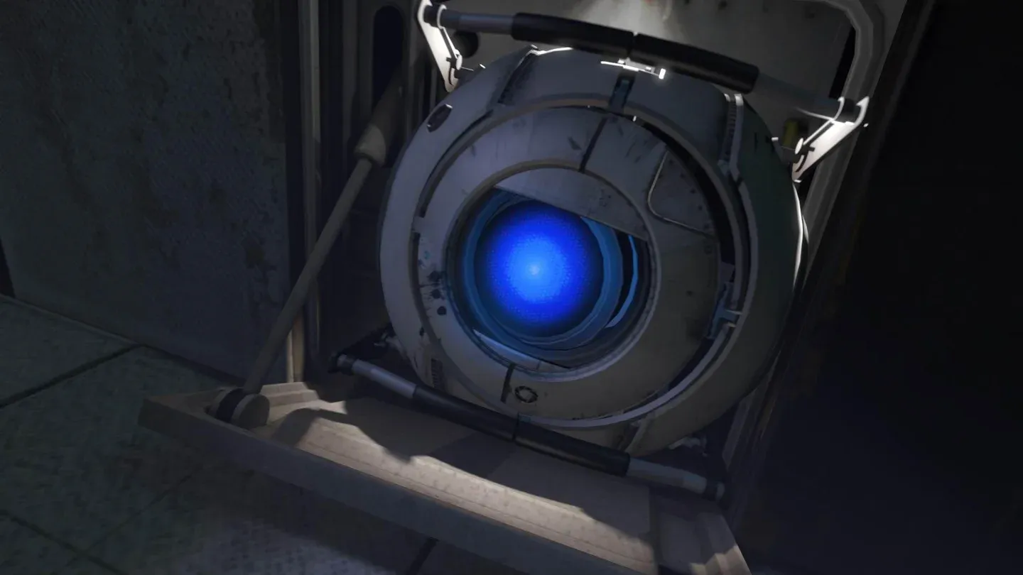 A science fiction test chamber in Portal 2