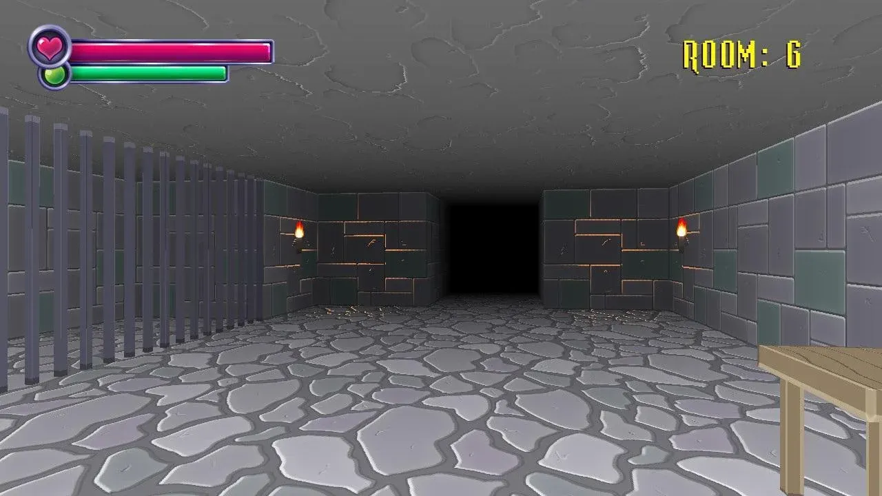 A corridor in Spookys Jump Scare Mansion
