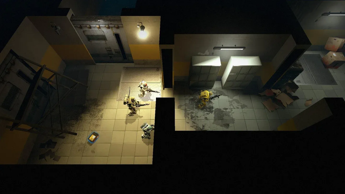 An overhead cooperative combat scene in Alien Swarm Reactive Drop