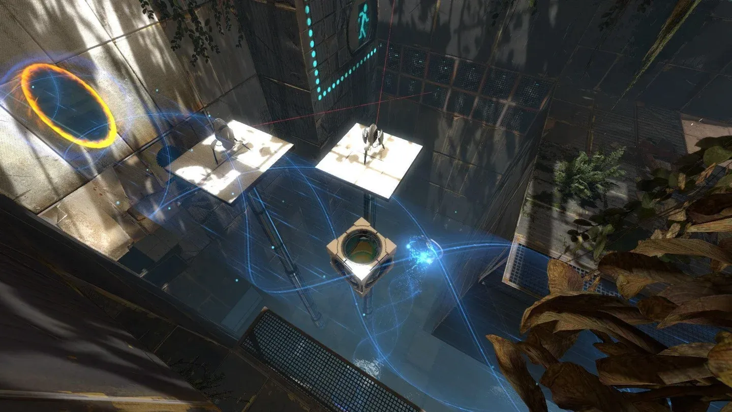 A science fiction test chamber in Portal 2