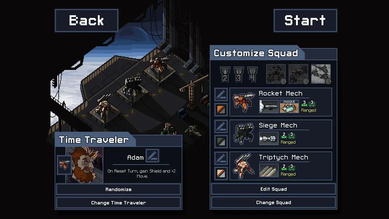 Mechs and tactical decisions in Into the Breach