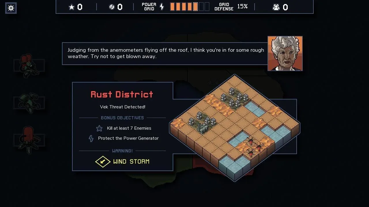 Mechs and tactical decisions in Into the Breach
