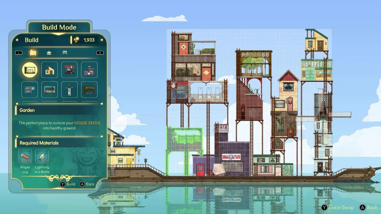 Buildings aboard the ferry in Spiritfarer