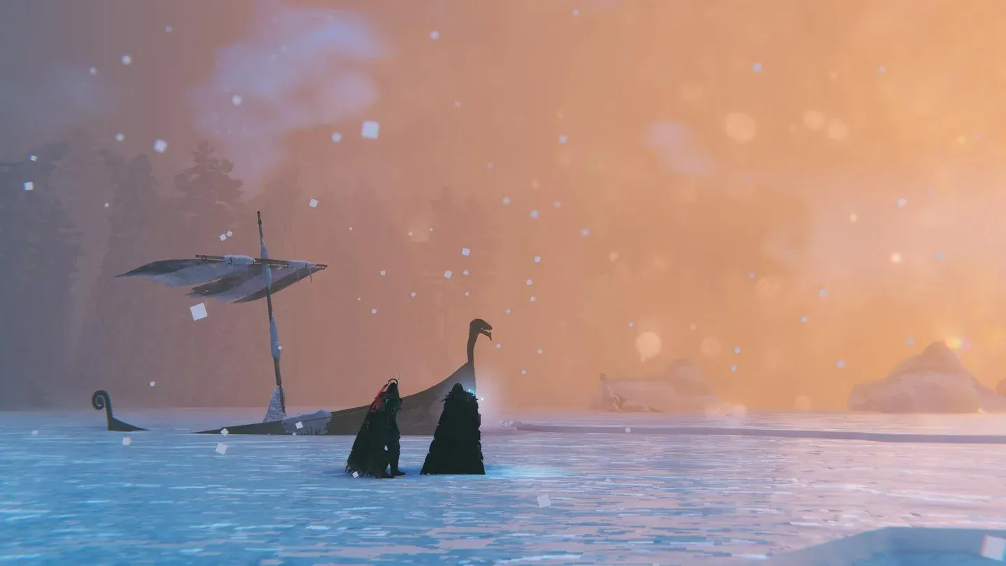 A Viking exploring the world in Valheim