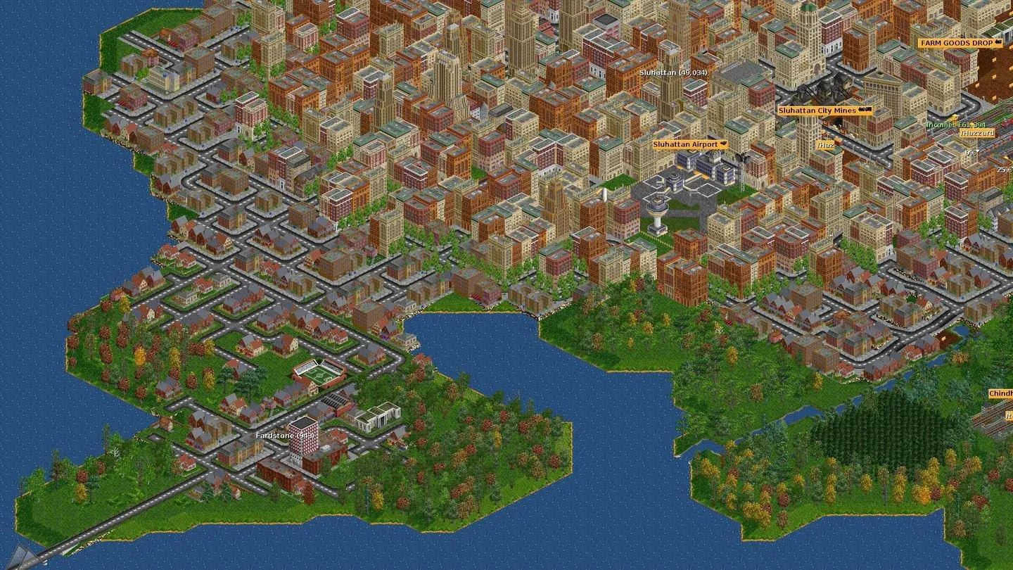 Railways and transport networks in OpenTTD
