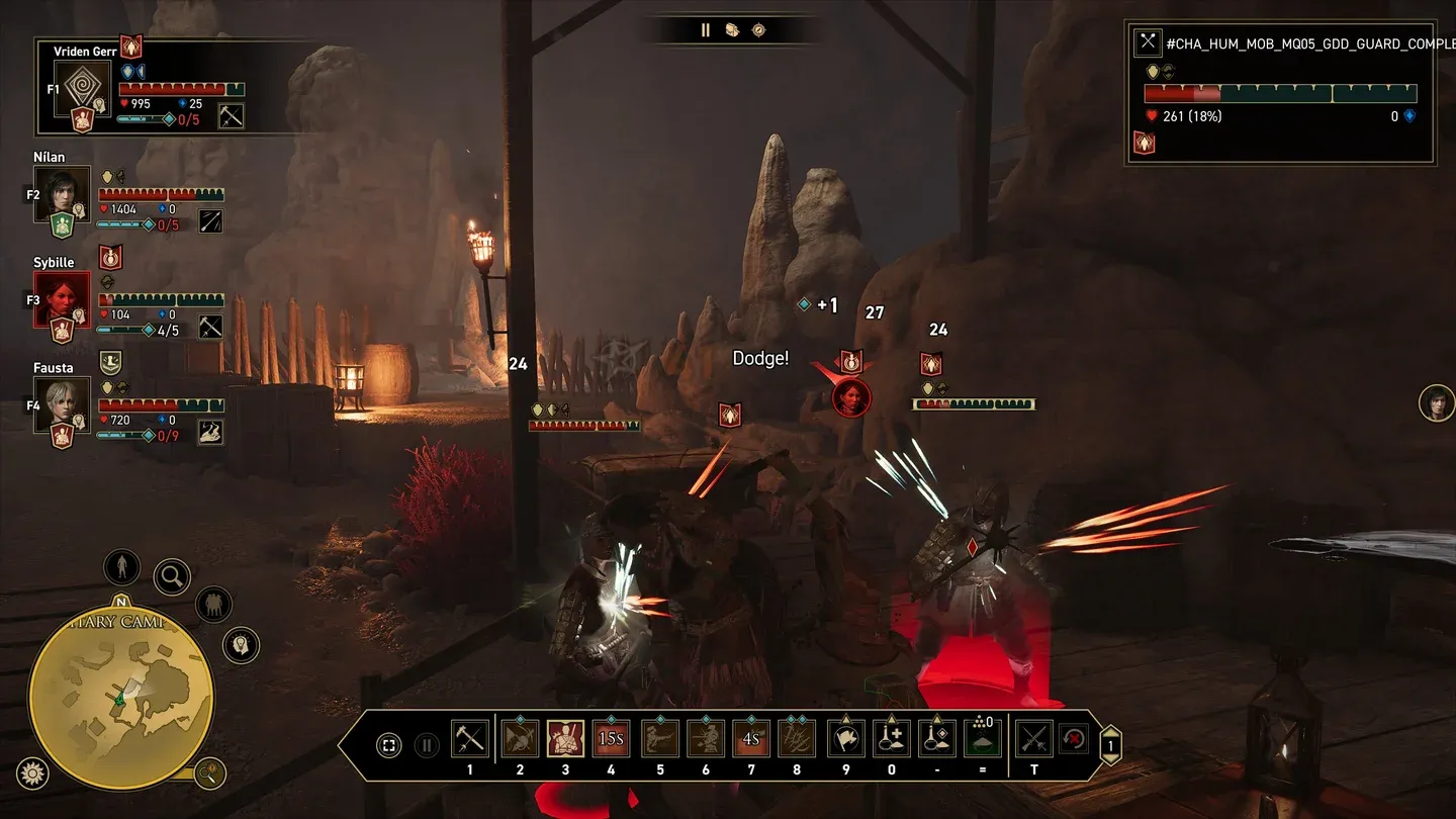 Combat stance selection screen