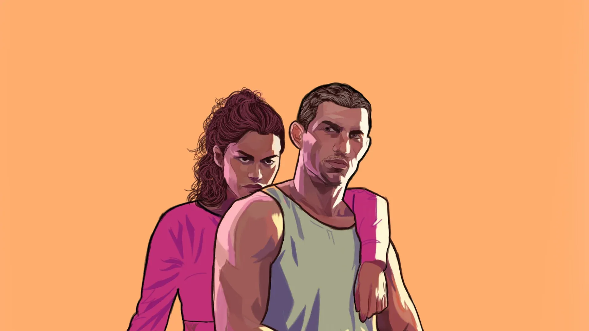 ArtStation - Grand Theft Auto VI: Jason & Lucia – A GTA 6 Tribute Artwork