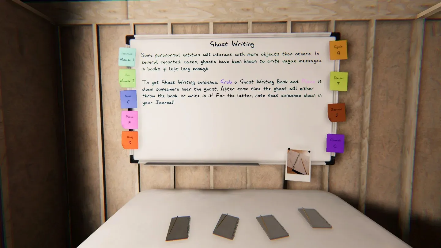 Ghost writing book in use