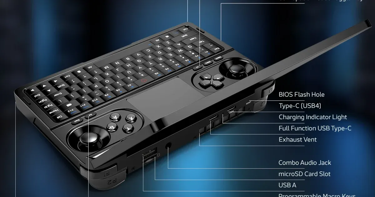 GPD WIN Mini 2025 - Raven Black - Ryzen 7 8840U - 16GB LPDDR5X / 2TB PCIe 4.0 2280 - Social