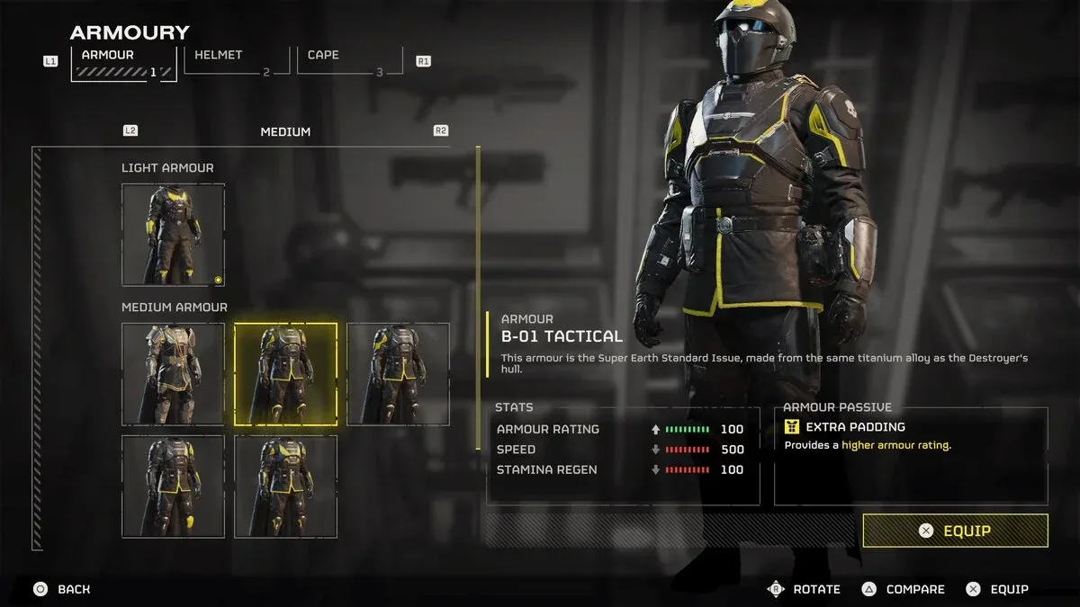 Extra Padding starter armor