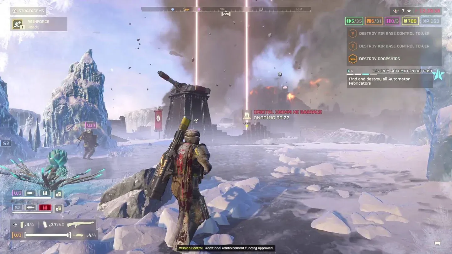 Stratagem selection mid-drop