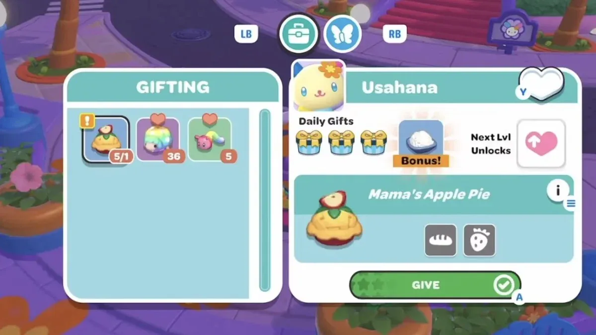 Usahana friendship gift screen