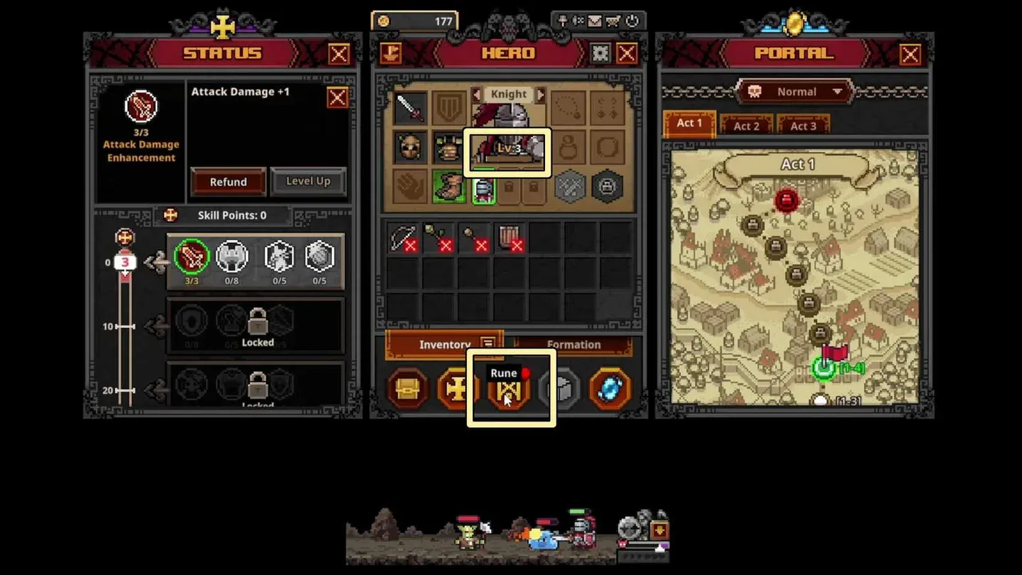 Rune Tree Upgrade-Zonen