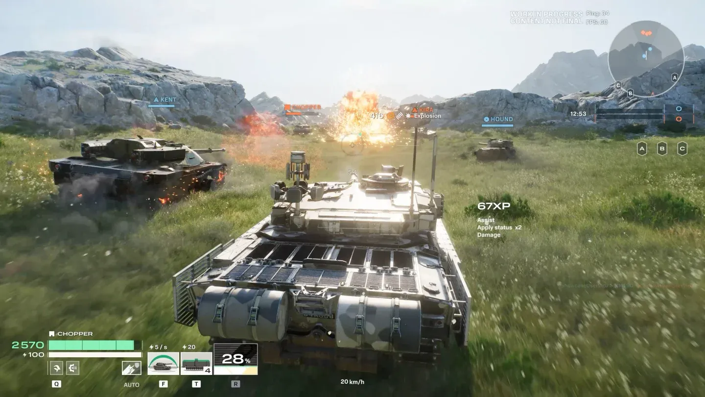 Chopper's zone-clearing barrage