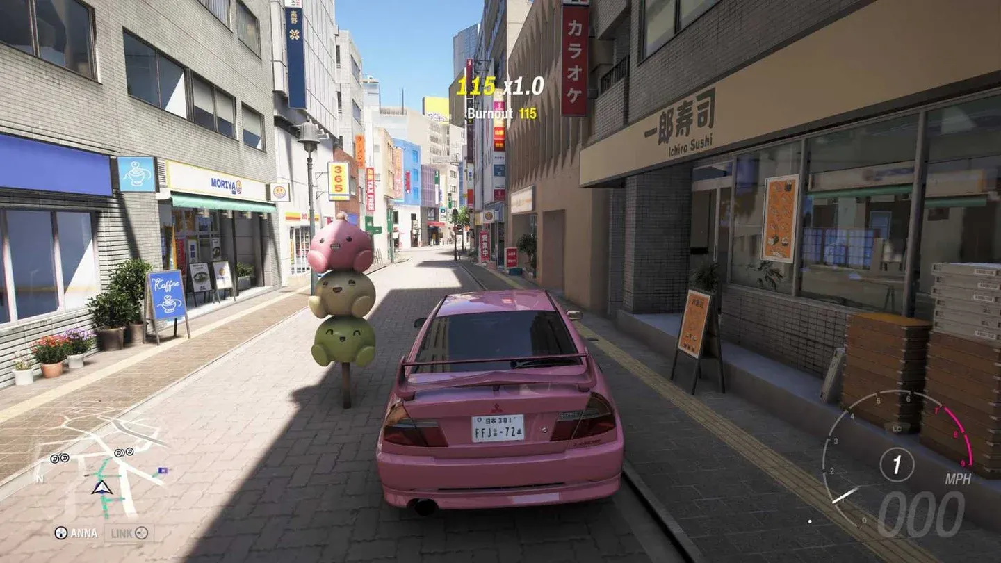 Mascot icons on the Japan map