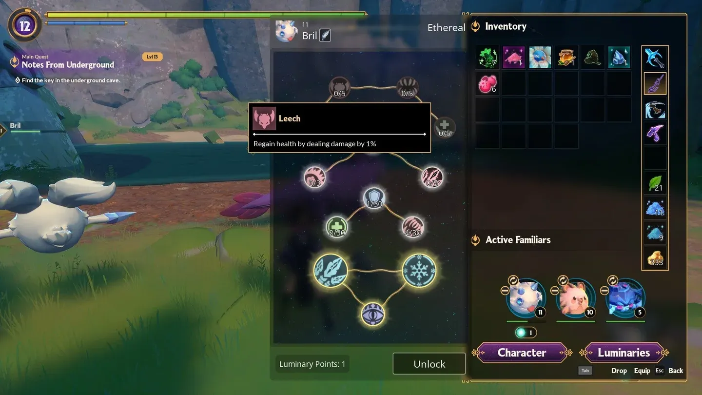 Equip familiars at the Hearth