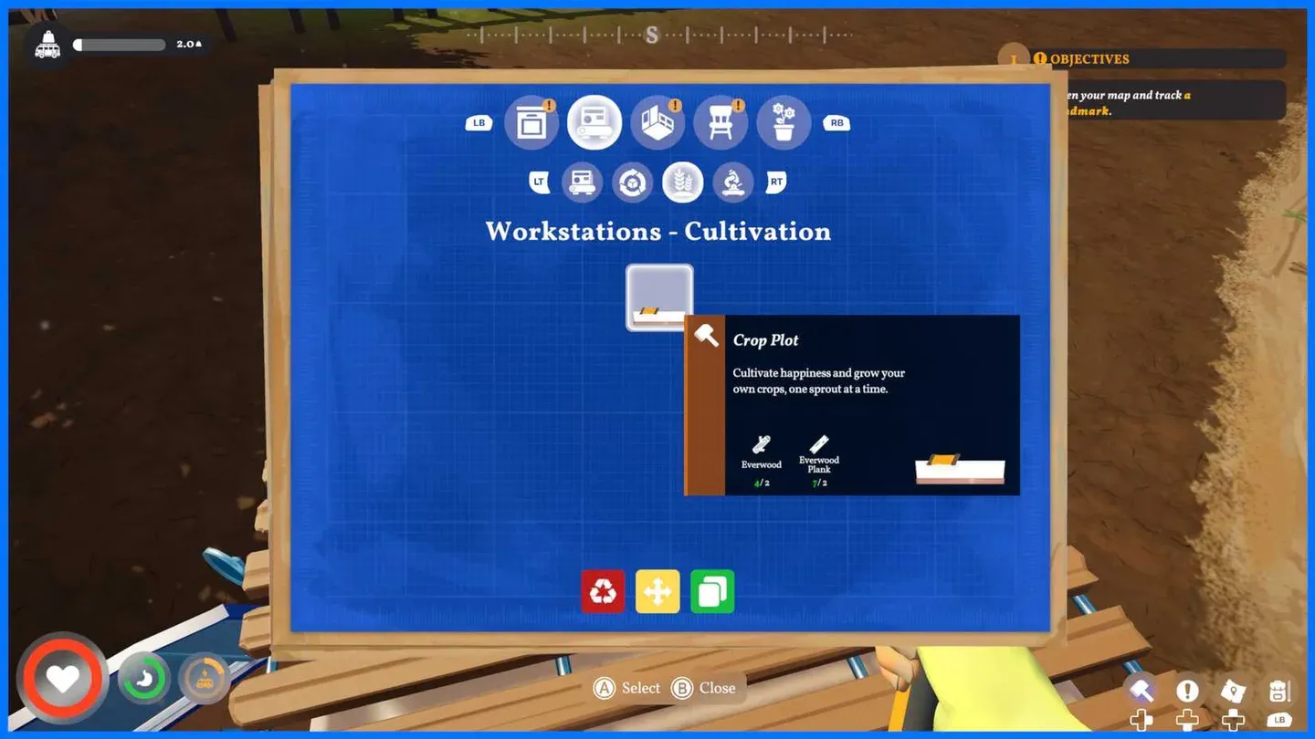 Crop plot interaction point