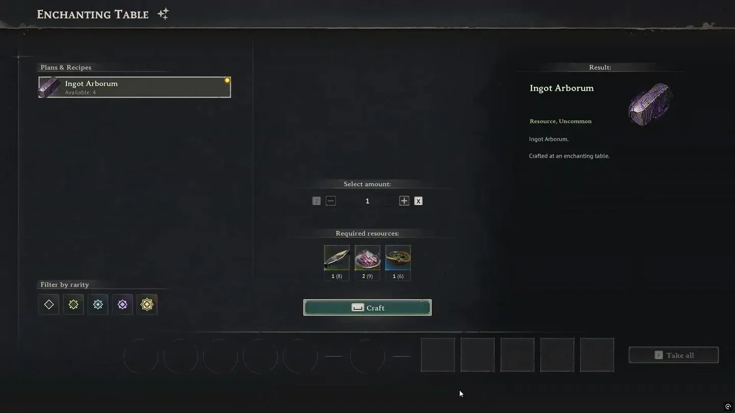 All three Arborum recipes