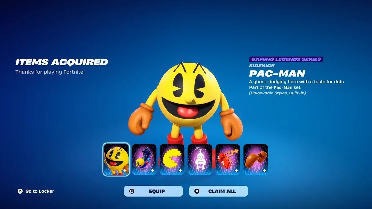 دليل Fortnite: كيفية الحصول على Pac-Man Sidekick