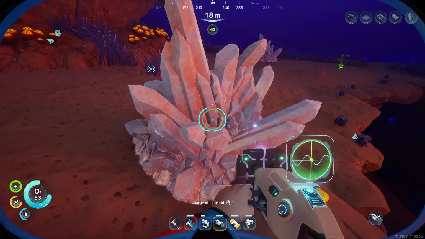 Quartz lines Coral Dome walls