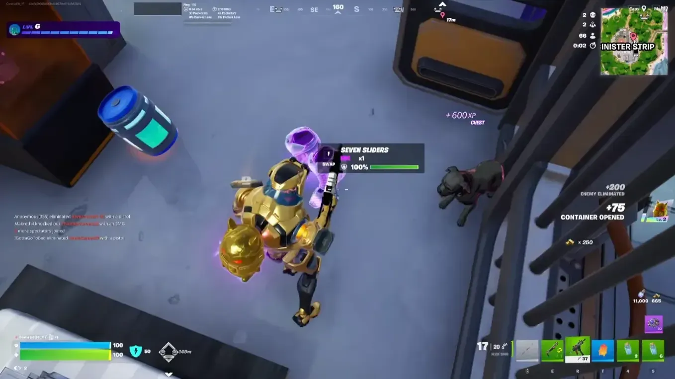 Seven Sliders chest loot drop