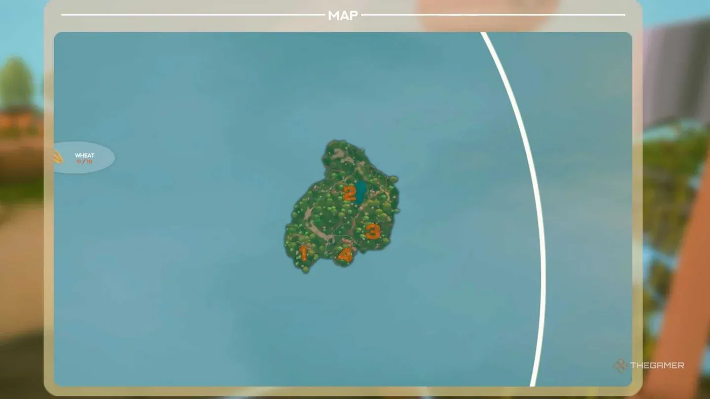 Wheat island map overview